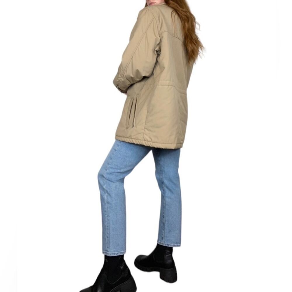 Vintage 90s Fieldmaster Size Large Neutral Tan Puffer Style Winter Jacket/Coat - Picture 3 of 10